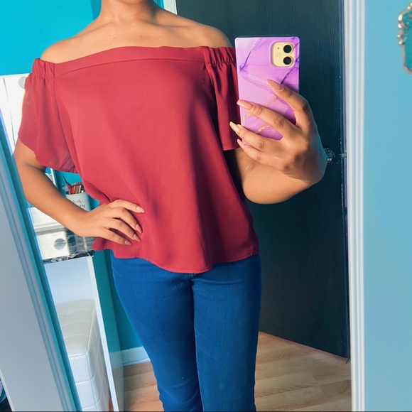 Charlotte Russe Tops - Charlotte Russe Wine Red Sleeveless Top, size XL